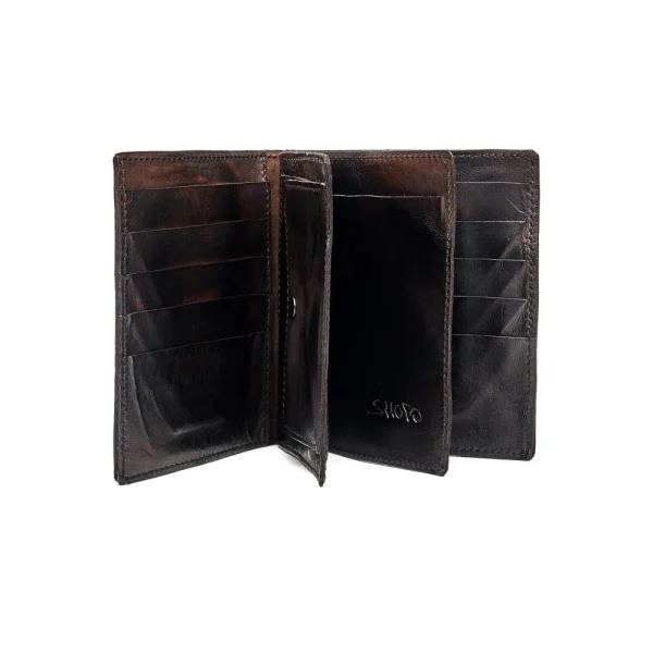 Mto Mens^Shoto Men Wallet Brown/Black